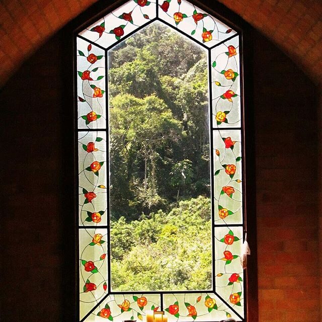 vitral de flores